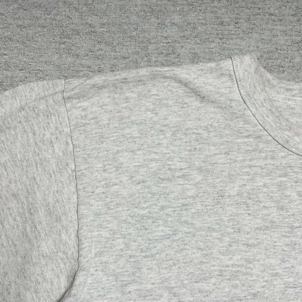 Champion Mens T-Shirt Large Gray Script Logo Short Sleeve Embroidered - Picture 4 of 10